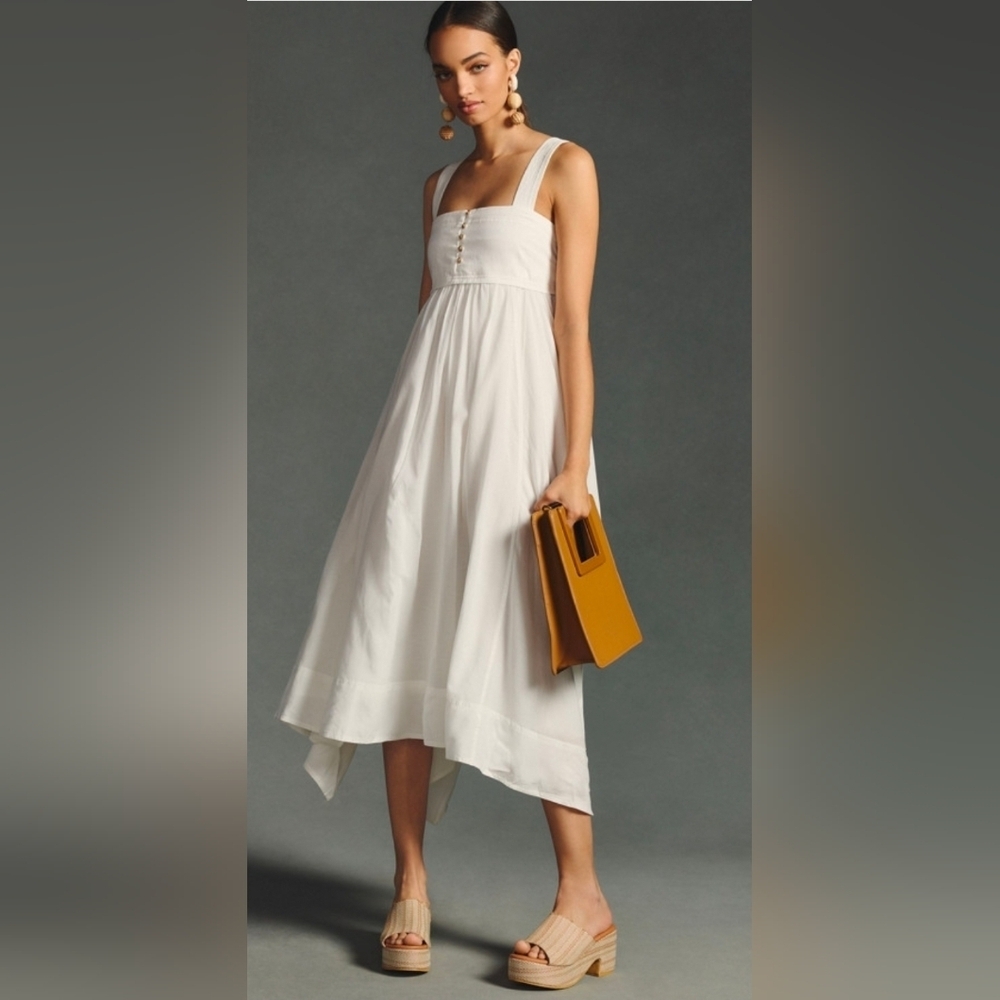 Pilcro Asymmetrical White Dress